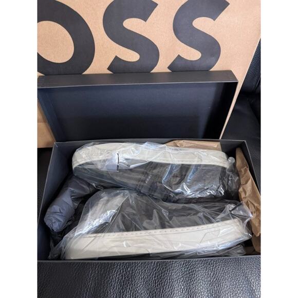 BRAND NEW BOSS Gary Tenn Low-Top Laced Trainers GREY SIZE 12 MSRP $599 main image 4